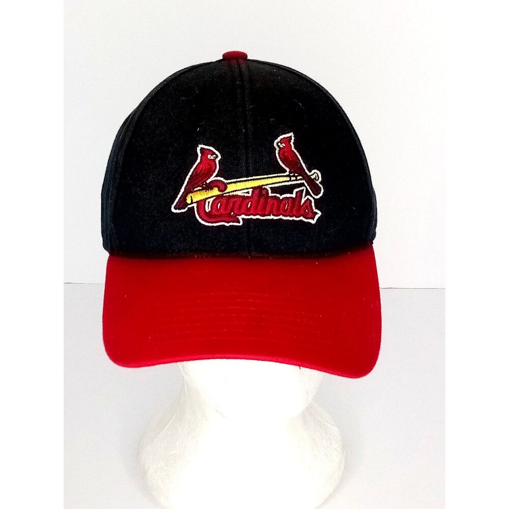 St Louis Cardinals 47 Brand Baseball Cap Blue Red One Size Adjustable Hat Euc